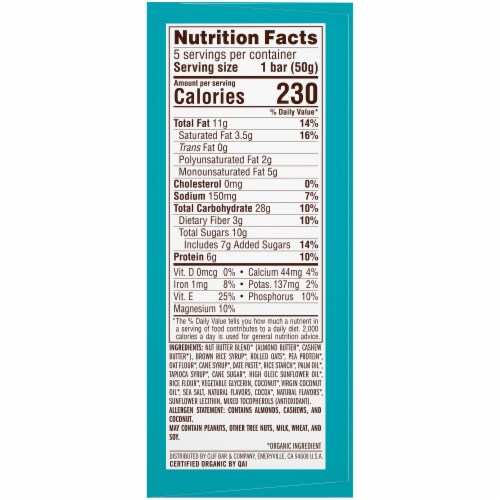 Clif Bar® Organic Nut Butter Coconut & Almond Butter Snack Bars Perspective: right
