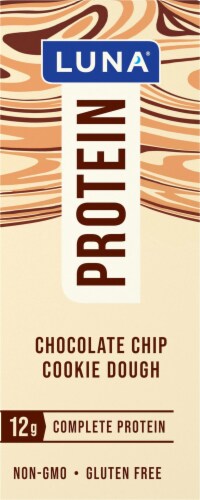 Luna® Protein Chocolate Chip Cookie Dough Gluten Free Nutrition Snack Bars Perspective: right