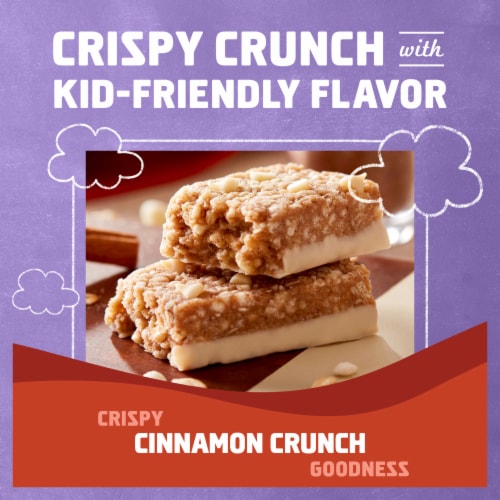 Clif Kid Zbar Protein Cinnamon Crunch Crispy Snack Bars Perspective: right