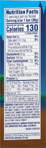 Clif Kid Z Bar Filled Chocolate with Peanut Butter Baked Energy Snack Bars Perspective: right