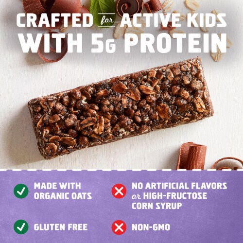 Clif Kid Zbar Protein Chocolate Mint Crispy Snack Bars Perspective: right