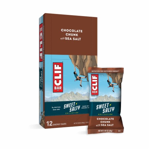 Clif Bar® Sweet & Salty Chocolate Chunk with Sea Salt Energy Bars Perspective: right