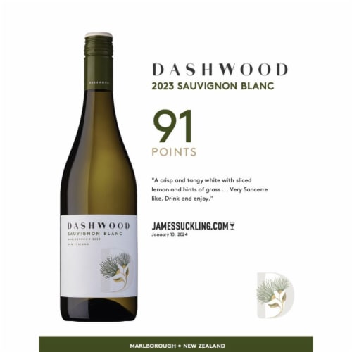 Dashwood Sauvignon Blanc New Zealand White Wine Perspective: right