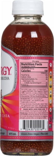GT's Living Foods Synergy® Organic Raspberry Chia Kombucha Perspective: right