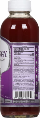 GT's Synergy® Elderberry Juniper Raw Kombucha Perspective: right