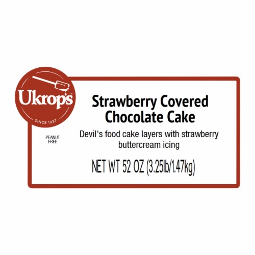 Ukrop's™ Strawberry Covered Chocolate Cake Perspective: right