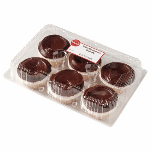 Ukrop's™ Yellow Cupcakes Iced Chocolate Perspective: right