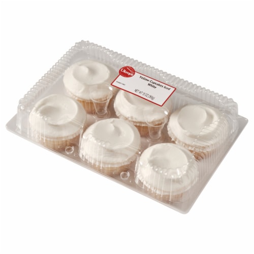Ukrop's™ Yellow Cupcakes Iced White Perspective: right