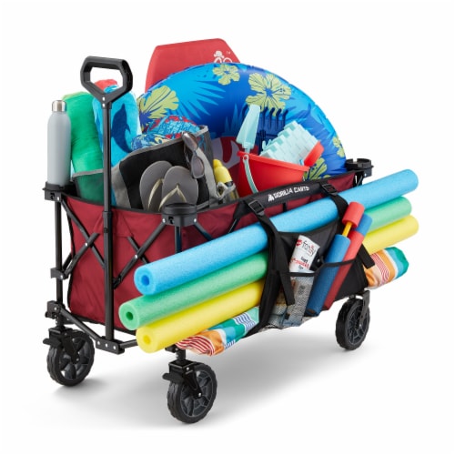 Gorilla Carts 7 Cubic Feet Foldable Utility Beach Wagon w/ Oversized