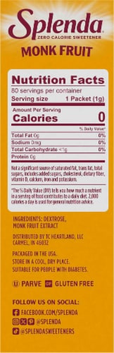 Splenda® Naturals Monk Fruit Sweetener Packets Perspective: right