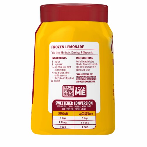 Splenda Monk Fruit Zero Calorie Granulated Sweetener Jar Perspective: right
