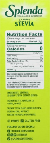 Splenda® Zero Calorie Stevia Sweetener Packets Perspective: right