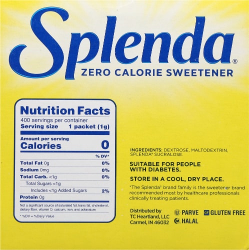 Splenda® Zero Calorie Sweetener Packets Perspective: right