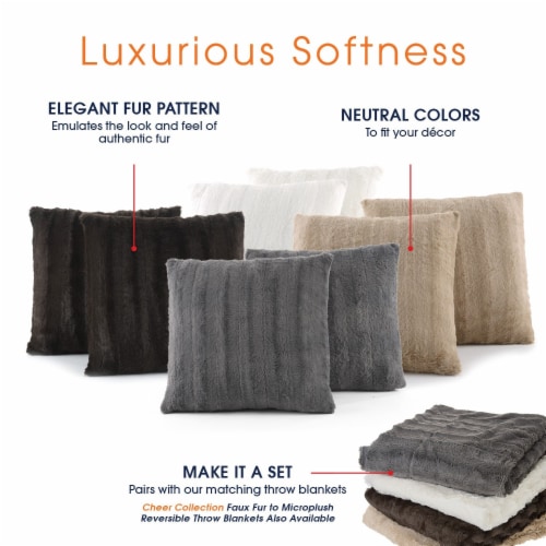 Large faux sales fur pillow