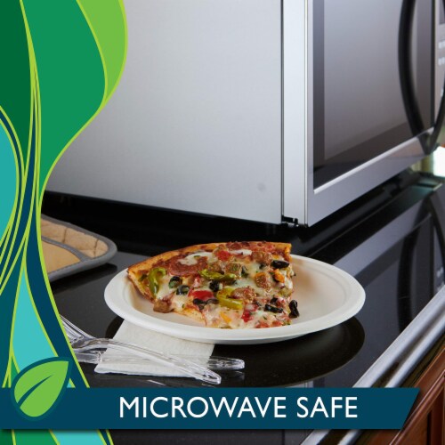 Hefty ECOSAVE Compostable Paper Plates (Pack of 32) Perspective: right