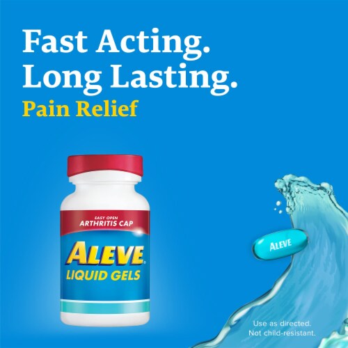 Aleve Naproxen Sodium Pain Reliever Liquid Gels (Pack of 2) Perspective: right