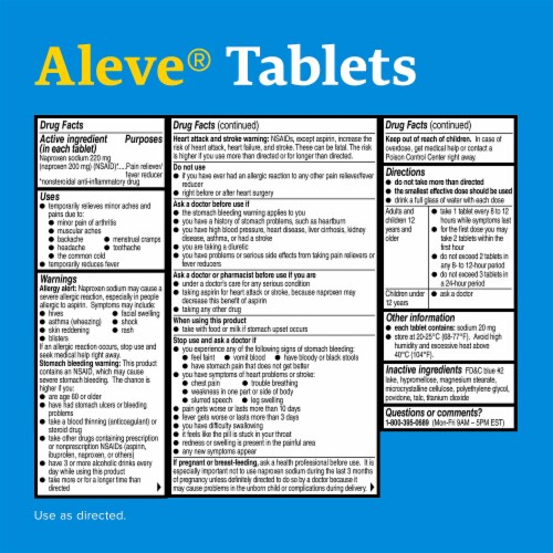 Tablets Easy Open Arthritis Cap Naproxen Sodium Pain Reliever (Pack of 48) Perspective: right