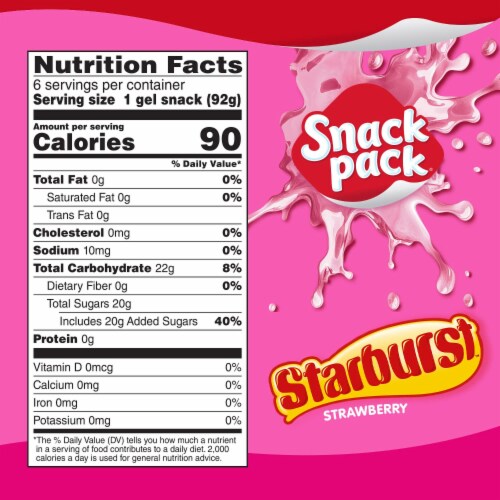 Snack Pack Pink STARBURST Flavored Juicy Gels Cups (Pack of 48) Perspective: right