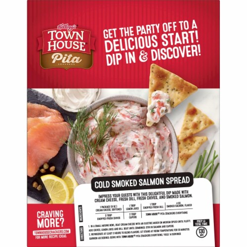 Town House Pita Crackers Everything Flavor Oven Baked Crackers 9.5 oz (Pack of 3) Perspective: right