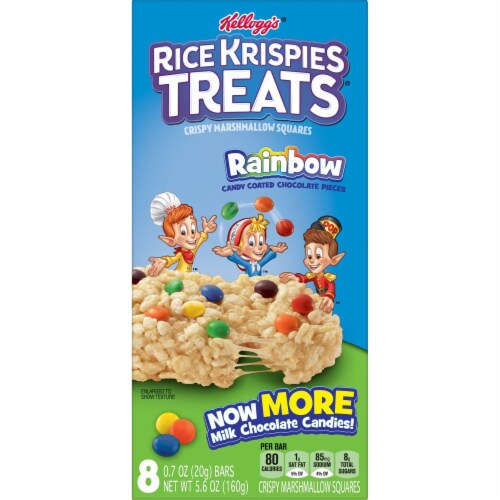 Rice Krispies Treats Snack Bars with Rainbow Pieces (Pack of 20) Perspective: right