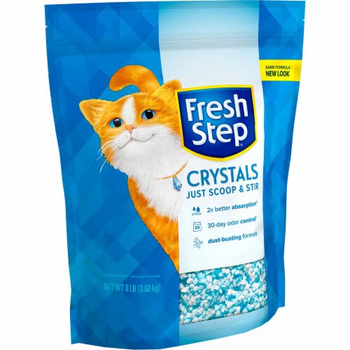 Fresh Step Crystals, Premium Cat Litter, Scented (Pack of 4) Perspective: right