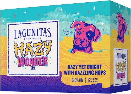 Lagunitas Hazy Wonder IPA Craft Beer Cans Perspective: right