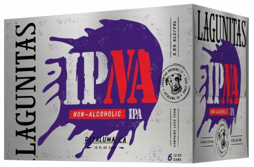 Lagunitas IPNA Non-Alcoholic IPA Craft Beer Bottles Perspective: right