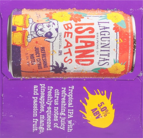 Lagunitas Island Beats Tropical IPA Craft Beer Cans Perspective: right