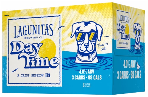 Lagunitas DayTime IPA Craft Beer Cans Perspective: right