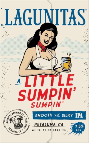Lagunitas® A Little Sumpin' Sumpin' IPA Wheat Ale Craft Beer Cans Perspective: right