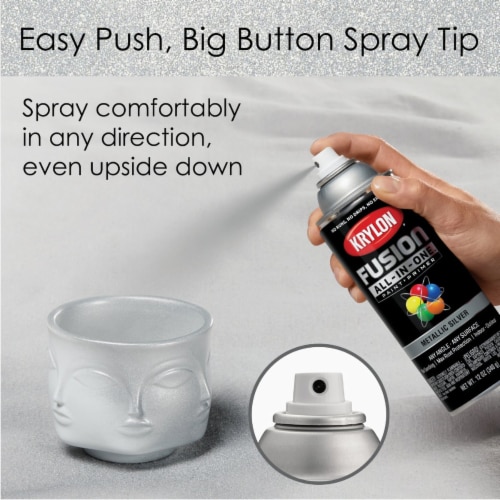 Krylon® Fusion All-in-One™ Metallic Spray Paint & Primer - Silver Perspective: right