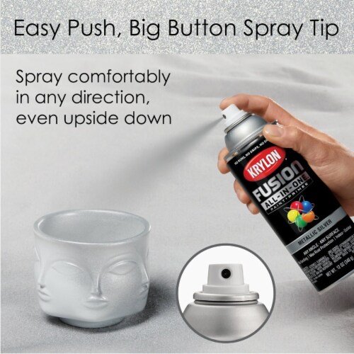 Krylon® Fusion All-in-One™ Metallic Spray Paint & Primer - Silver Perspective: right