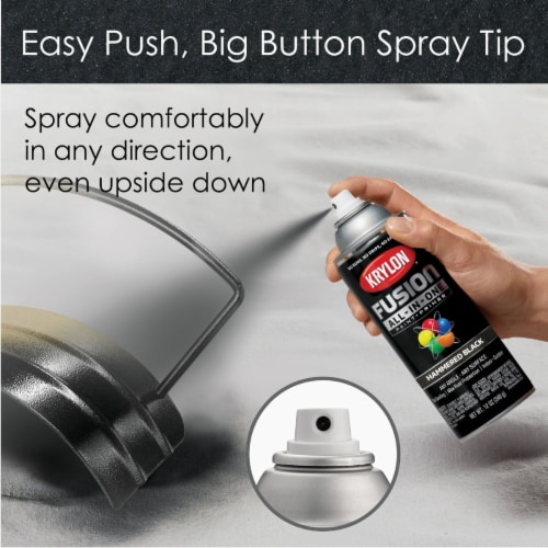 Krylon® Fusion All-In-One Paint and Primer Spray - Hammered Black Perspective: right