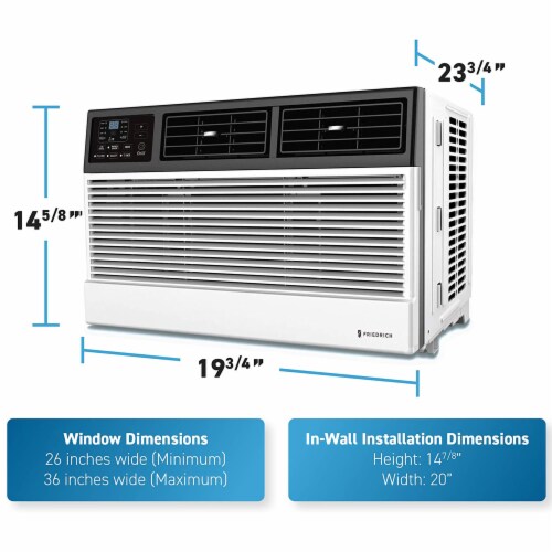 Friedrich Chill Premier 10,000 BTU WiFi Controlled Air Conditioner Window Unit Perspective: right