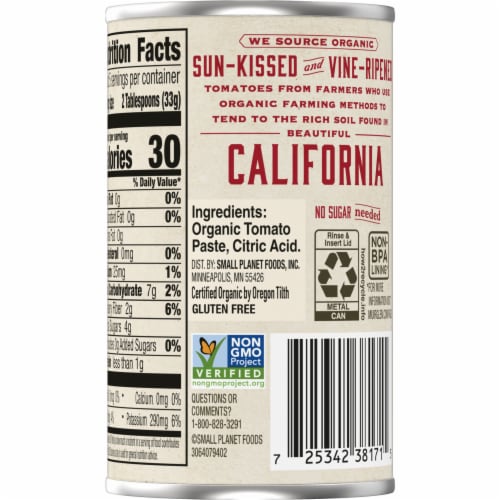 Muir Glen™ Organic Tomato Paste Perspective: right
