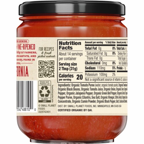 Muir Glen™ Organic Black Bean And Corn Salsa Perspective: right