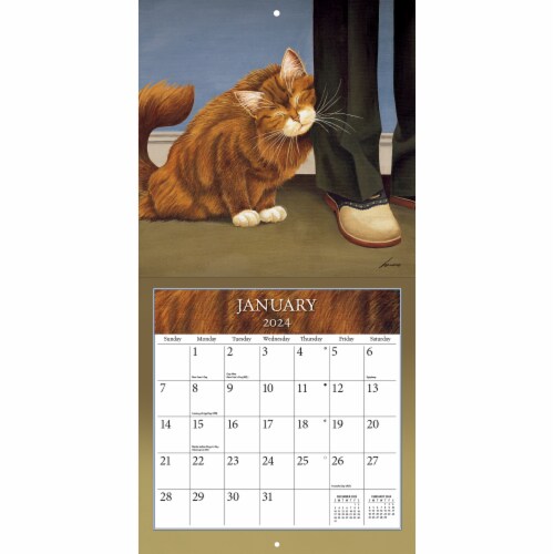 Wells Street by Lang Cats 2024 Wall Calendar Perspective: right