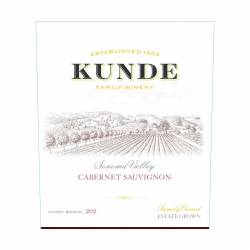 Kunde Family Estate Cabernet Sauvignon California Red Wine Perspective: right