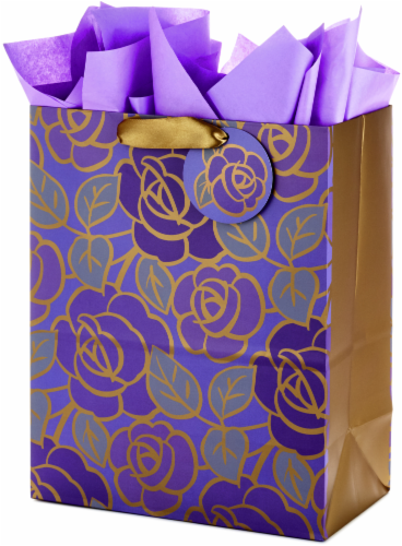 Large Gift Bag #50: Hallmark Large Gift Bag with Tissue Paper Purple  Flowers, 1 ct - Kroger