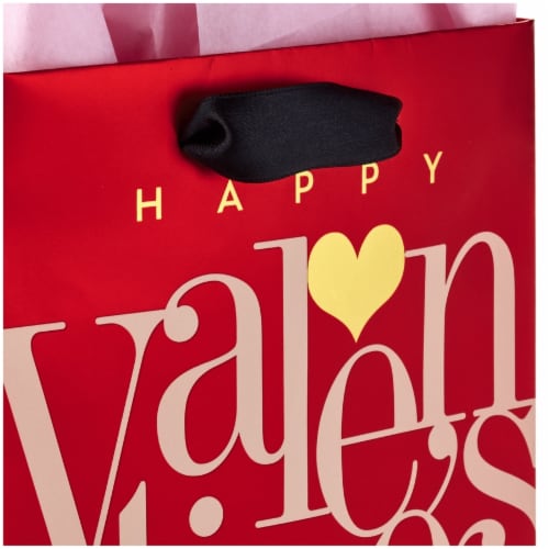 Valentine's Day Bag #69: Hallmark 6" Small Valentine's Day Gift Bag with Tissue (Gold Heart) Perspective: right