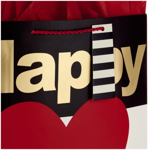 Valentine's Day Bag #57: Hallmark 15" X-Large Valentine's Day Gift Bag with Tissue (Happy Heart Day) Perspective: right