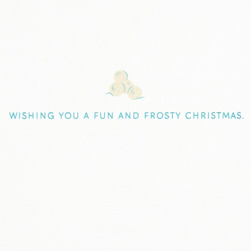 Christmas Card #46: Hallmark Signature Peanuts Christmas Card (Fun and Frosty Christmas) Perspective: right