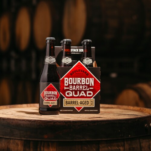 Boulevard Bourbon Barrel Quad Craft Beer Perspective: right