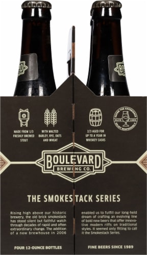 Boulevard Whiskey Barrel Stout Craft Beer Bottles Perspective: right