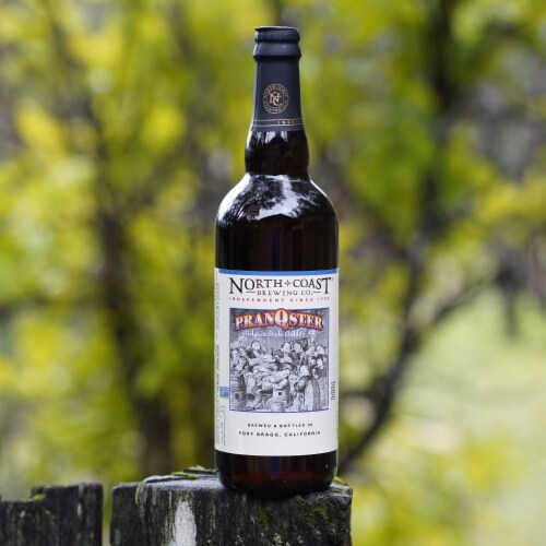 North Coast Brewing Co. PranQster Belgian Style Golden Ale Craft Beer Perspective: right