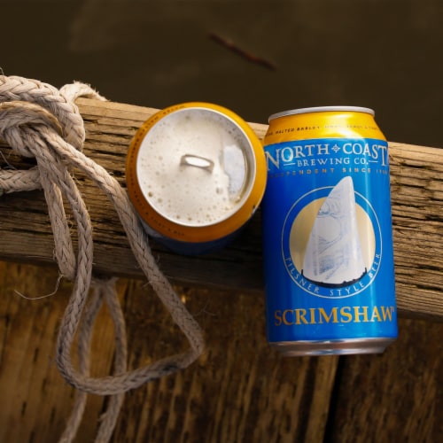 North Coast Brewing Co. Scrimshaw Pilsner Style Beer Perspective: right
