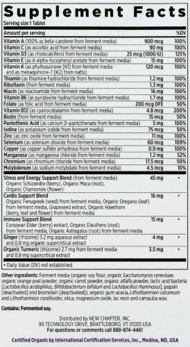 New Chapter® Every Man™'s One Daily Whole-Food Multivitamin Vegetarian Tablets Perspective: right