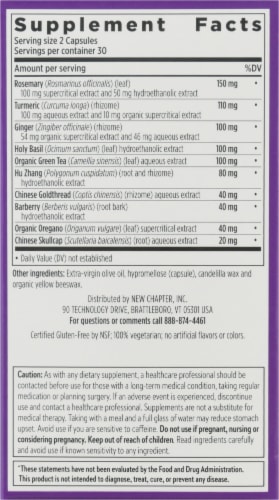 New Chapter Zyflamend Whole Body Dietary Supplement Perspective: right