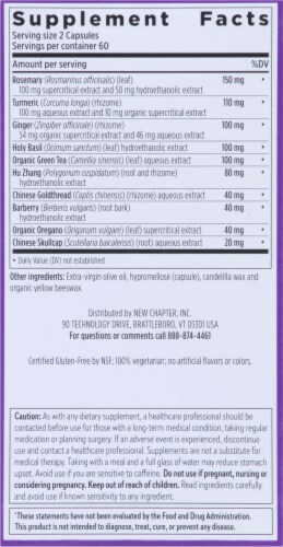 New Chapter Zyflamend Whole Body Dietary Supplement Perspective: right
