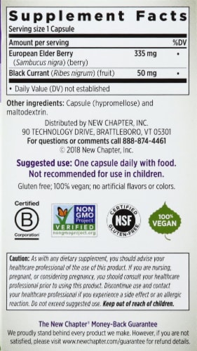 New Chapter® Elderberry Force Dietary Supplement Capsules Perspective: right